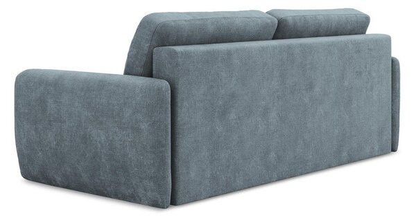 Sivomodrá ženilková rozkladacia/s úložným priestorom pohovka 218 cm Lilo – Makamii