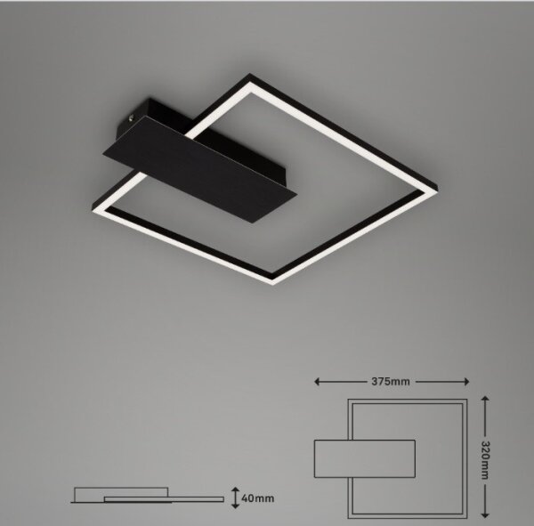 Briloner 3544-015 - LED Stmievateľné stropné svietidlo NICO LED/12W/230V čierna