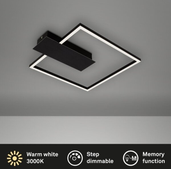 Briloner 3544-015 - LED Stmievateľné stropné svietidlo NICO LED/12W/230V čierna