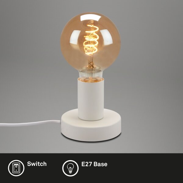 Briloner 7023-016 - Stolná lampa TEEPU 1xE27/10W/230V biela