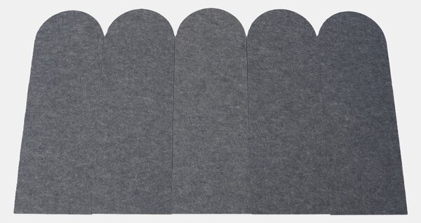 Sinsay - Filcové nástenné panely 5 pack - tmavosivá