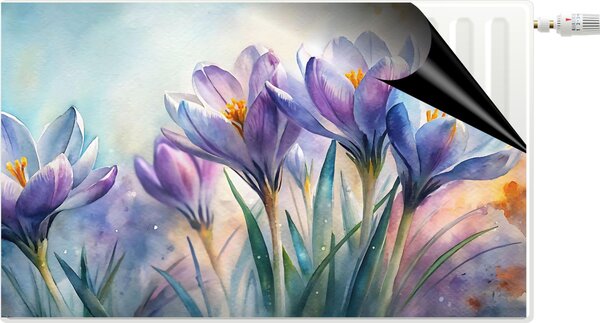 Magnetická podložka pod chladič. Dekoratívny kryt na radiátor v obývacej izbe