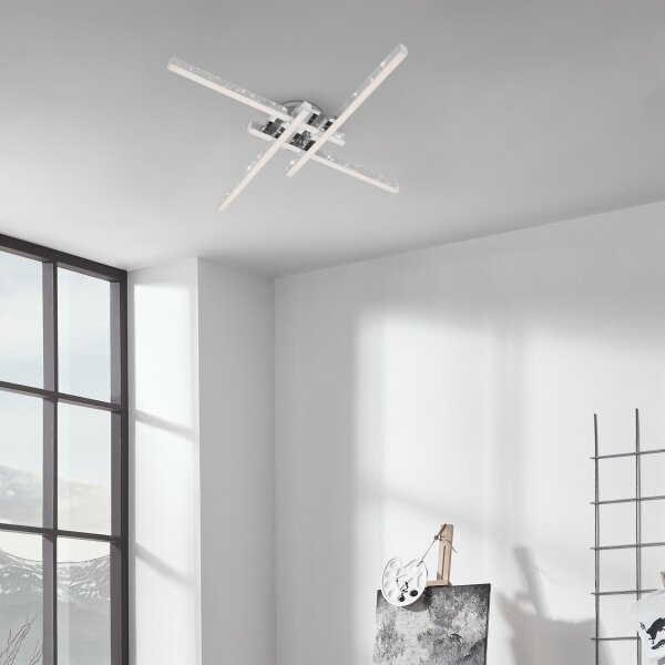 Brilo - LED Prisadený luster REY 4xLED/5W/230V lesklý chróm