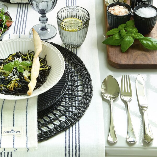 Sada nerezových príborov Curved Silver – set 4 ks