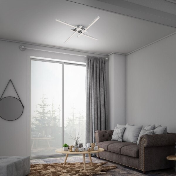 Brilo - LED Prisadený luster REY 4xLED/5W/230V lesklý chróm
