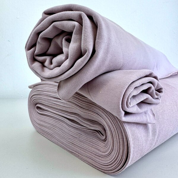 Metráž Teplákovina Počesaná Washed 400g - Fialovo sivá
