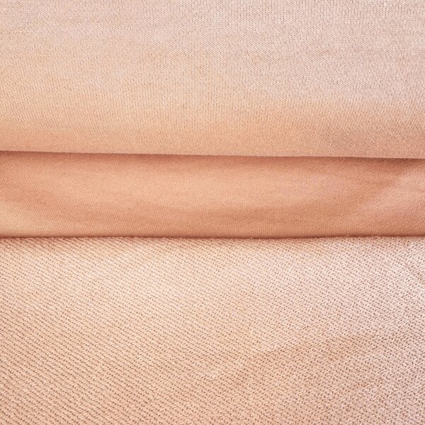 Metráž Teplákovina Uzlík Bio Bavlna Washed 375g - Oranžová marhuľová