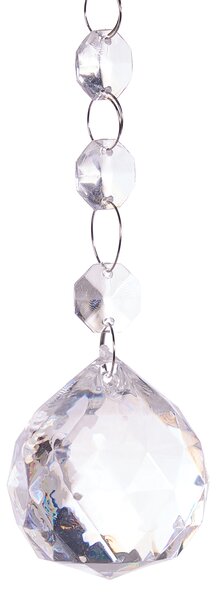 Luster strieborný akrylový krištáľový na 6 žiaroviek osvetlenie glamour štýl obývacia izba jedáleň spálňa