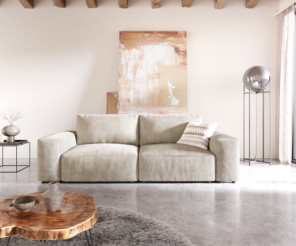 DELIFE Veľká pohovka Lanzo 230x95 cm manšester béžová