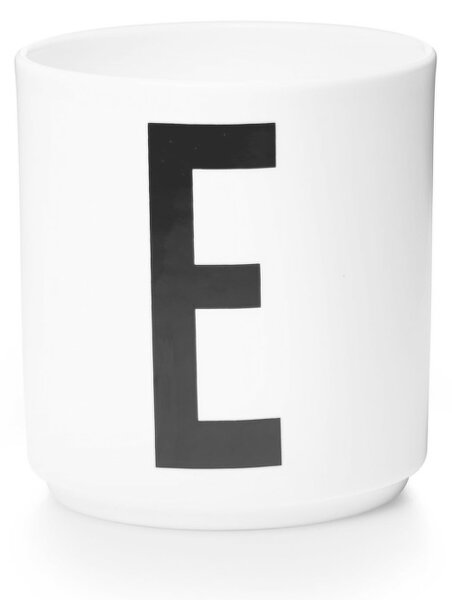 Design Letters Hrnček s písmenom E, white