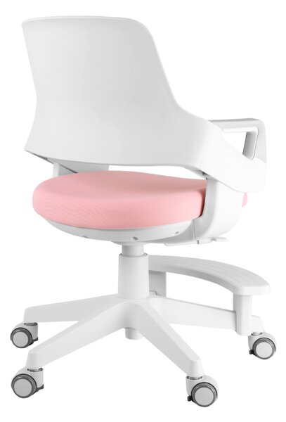 Detská rastúca stolička Neoseat KIDDY FIVE — látka, prateľný poťah, ružová