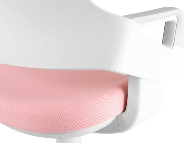 Detská rastúca stolička Neoseat KIDDY FIVE — látka, prateľný poťah, ružová
