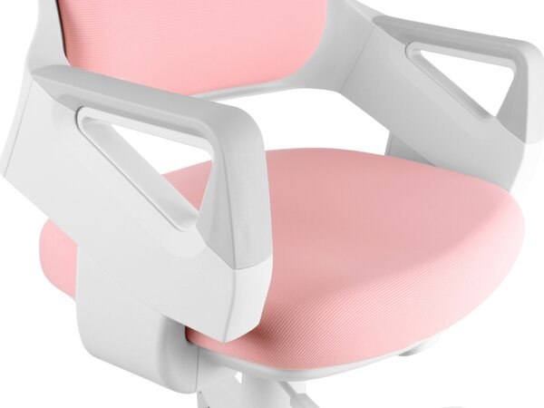 Detská rastúca stolička Neoseat KIDDY FIVE — látka, prateľný poťah, ružová