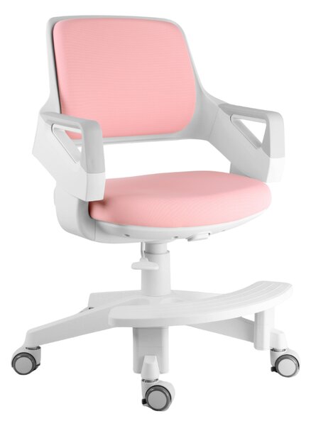 Detská rastúca stolička Neoseat KIDDY FIVE — látka, prateľný poťah, ružová