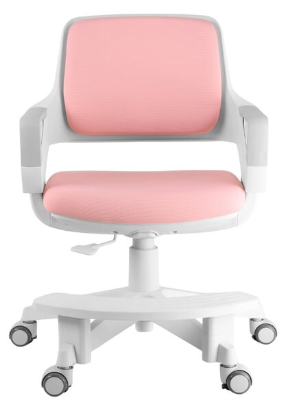 Detská rastúca stolička Neoseat KIDDY FIVE — látka, prateľný poťah, ružová