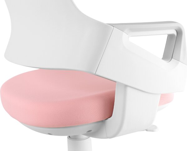 Detská rastúca stolička Neoseat KIDDY FIVE — látka, prateľný poťah, ružová