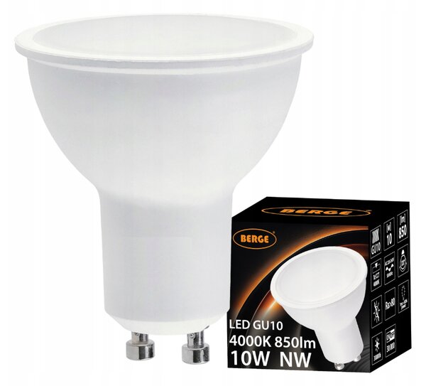 Sada 6 LED žiaroviek GU10 10W 850lm - neutrálná biela