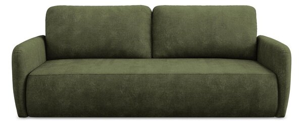 Zelená ženilková rozkladacia/s úložným priestorom pohovka 218 cm Lilo – Makamii