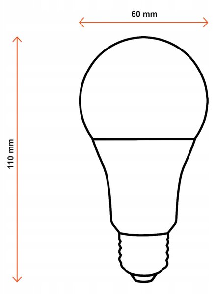 SADA 10x LED žiarovka E27 A60 15W 1200lm 3000K - teplá biela