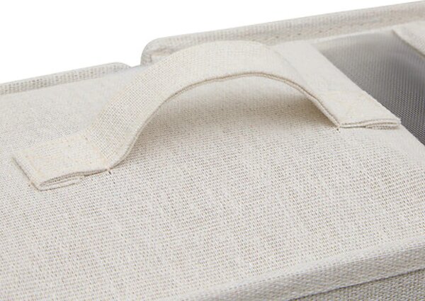 5Five® Ľanový úložný skladací box na posteľnú bielizeň, skladací 40,5 x 15,5 x 31,5 cm - 2ks