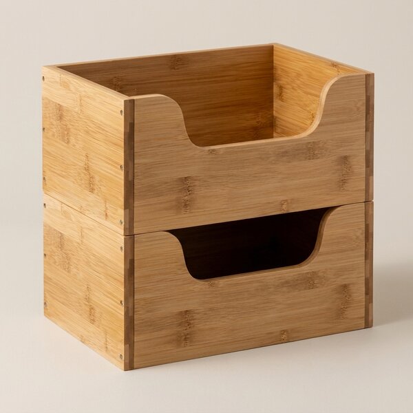 5Five® Stohovateľný bambusový organizér - BAMBO, 31,5 x 15 x 21,5 cm