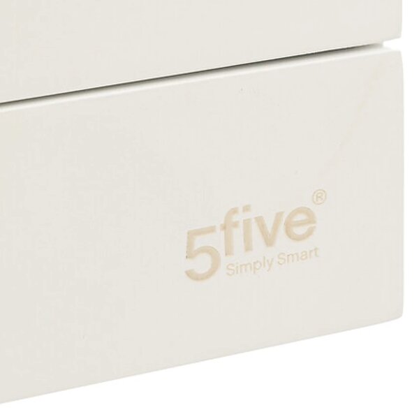 5Five® Biely organizér, stojan so 4 priehradkami na stojace predmety, SELENA WHITE