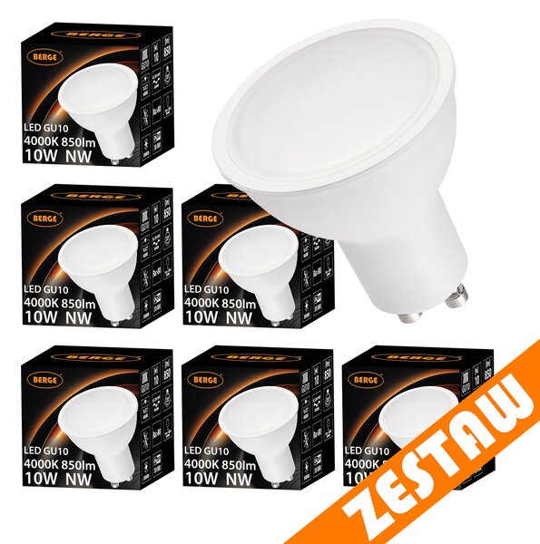 SADA 6x LED žiaroviek GU10 10W Premium EcoLight