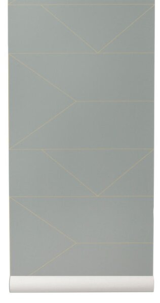 Ferm Living Tapeta Lines, grey