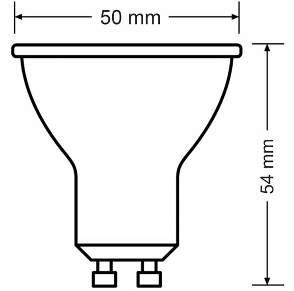 SADA 10x GU10 LED žiarovka PHILIPS 4,9W 550lm - studená biela
