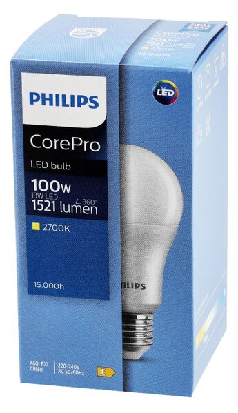 SADA 3x Philips LED žiarovka E27 13W 1521lm 2700K EyeComfort CorePro