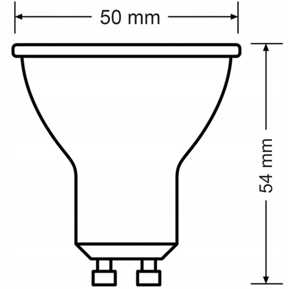 SADA 6 LED žiaroviek PHILIPS GU10 4,9W 550lm - studena biela