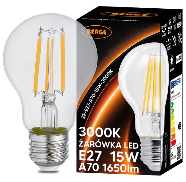 SADA 6x LED žiarovka E27 15W 1650lm 3000K - tepla biela