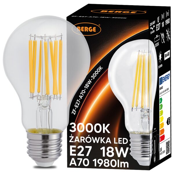 SADA 6x LED žiarovka E27 18W 1980lm 3000K - tepla biela