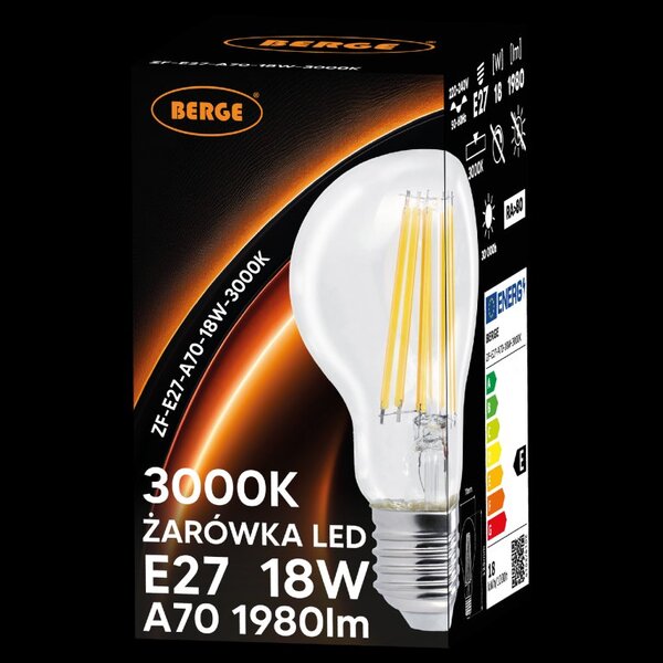 SADA 6x LED žiarovka E27 18W 1980lm 3000K - tepla biela