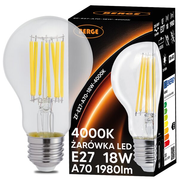 SADA 6x LED žiarovka E27 18W 1980lm 4000K - neutrálna biela