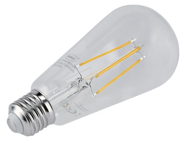 SADA 6x LED žiarovka E27 ST64 6W 660lm Filament 3000K - tepla biela