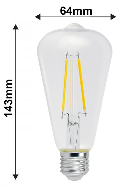 SADA 6x LED žiarovka E27 8W 880lm 3000K - tepla biela