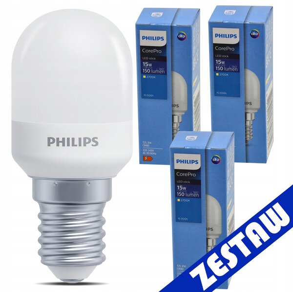 SADA 3x LED žiarovka E14 1,7W 150lm T25 2700K - tepla biela