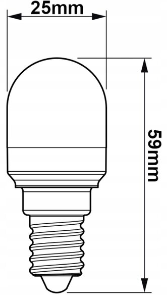 SADA 3x LED žiarovka E14 1,7W 150lm T25 2700K - tepla biela