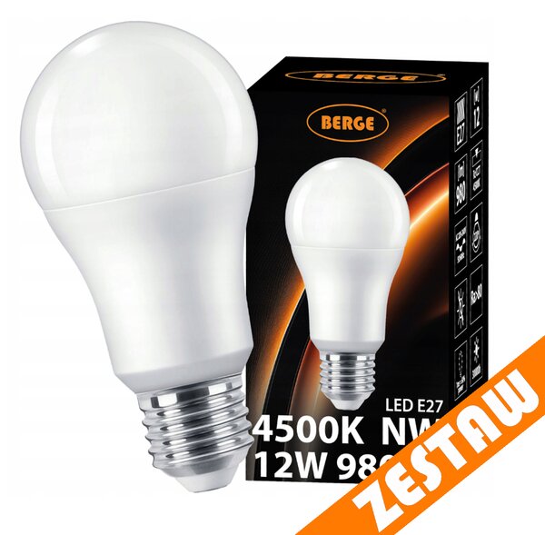 SADA 6x LED žiarovka E27 12W 960lm - neutrálna biela