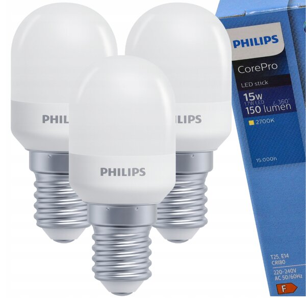 SADA 3x LED žiarovka E14 1,7W 150lm T25 2700K - tepla biela