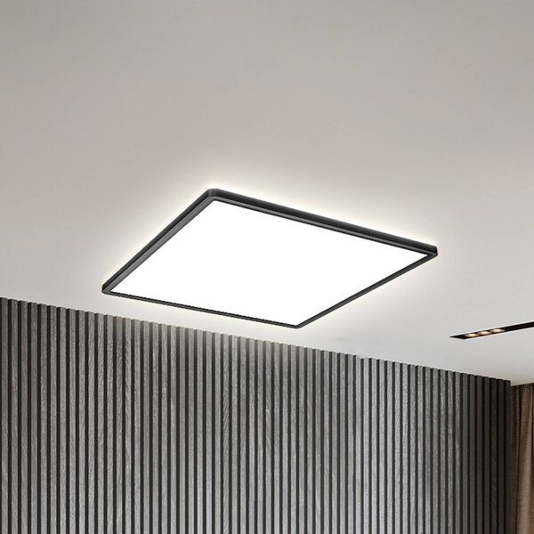 LED panel Slim s diaľkovým ovládaním RGBW, 42 x cm, čierny, podsvietenie, Čierna, Pracovňa / Kancelária, Plast, Stropné svetlo