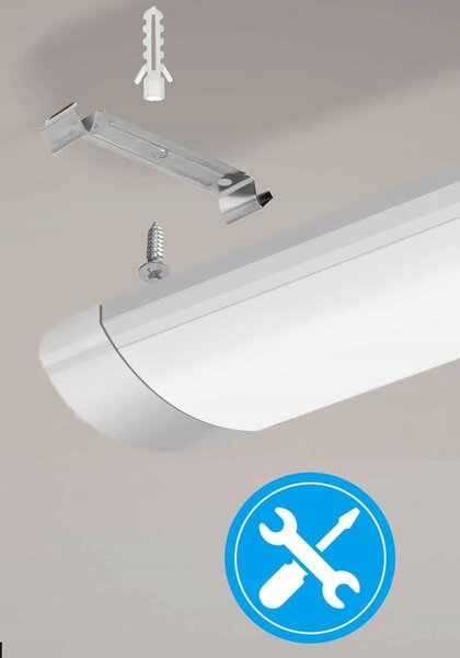 BERGE Sada 2 LED žiaroviek 60 cm prisadené panelové svietidlo 18 W 1800 lm denné svetlo farba