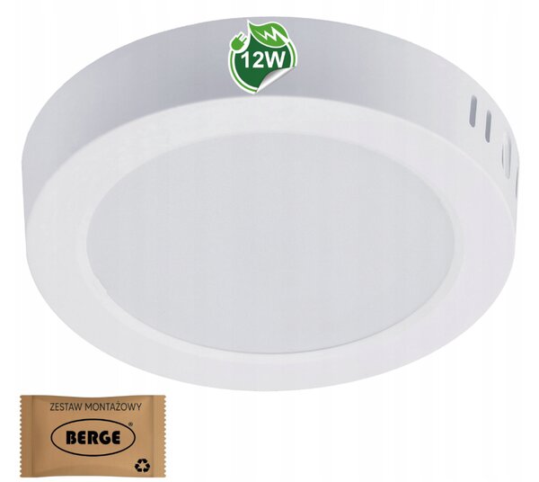 LED stropné svietidlo na povrchovú montáž 12W 1320lm 4000K neutrálna biela kruh