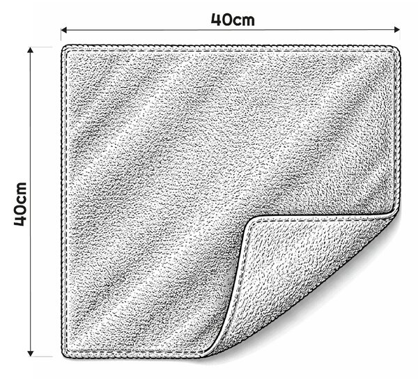 Mikrovláknová utierka 40x40 na sušenie a leštenie, hrubá 300g/m2, modrá