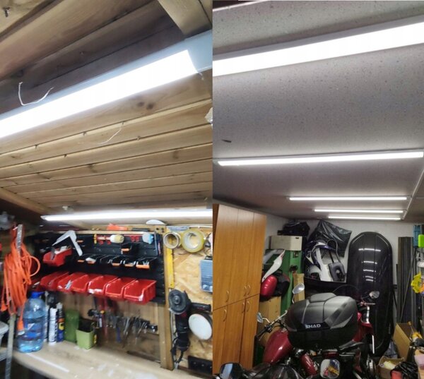 BERGE Sada 2 LED žiaroviek 60 cm prisadené panelové svietidlo 18 W 1800 lm denné svetlo farba