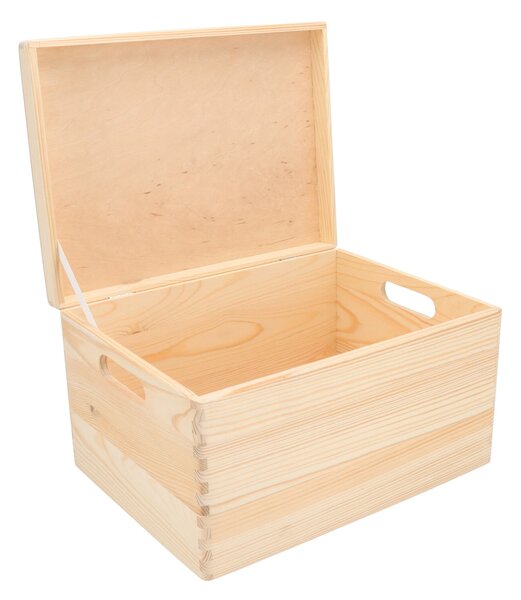 ČistéDrevo Drevený box s vekom 40 x 30 x 23 cm