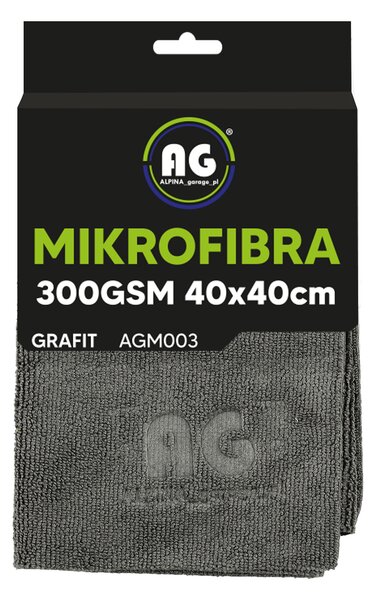 Mikrovláknová utierka 40x40 na sušenie a leštenie, hrubá 300g/m2, grafitová