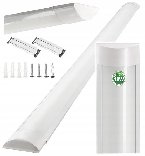 BERGE Sada 2 LED žiaroviek 60 cm prisadené panelové svietidlo 18 W 1800 lm denné svetlo farba