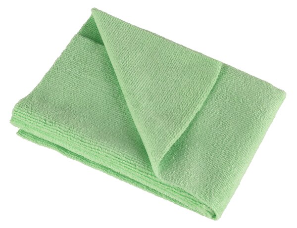 Mikrovláknová utierka 40x40 na sušenie a leštenie, hrubá 300g/m2, zelená